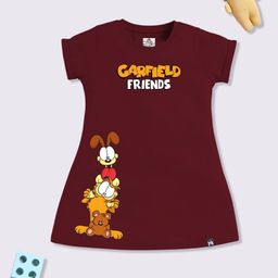 YK X Minute Mirth Garfield Printed Pure Cotton A-Line Dress-picture-40