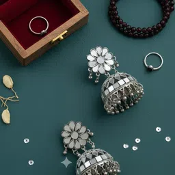 Krelin Dome Shaped Jhumkas Earrings image 2