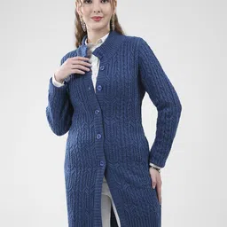 Monte Carlo Women Quirky Woollen Longline Cardigan-picture-26