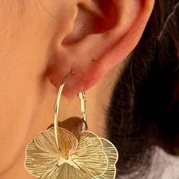 Anouk Floral Hoop Earrings image 2