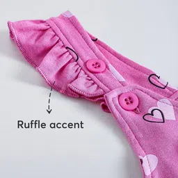 Hopscotch 2 Piece Bunny 3D Applique Cotton Dungaree Set image 4