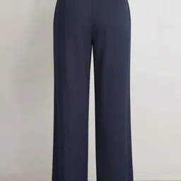 BROADSTAR Women Smart Straight Fit High-Rise Easy Wash Trousers image 2