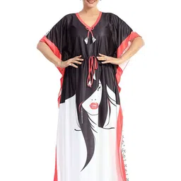 Moda Rapido Women Printed Kaftan Nightdress-image-36