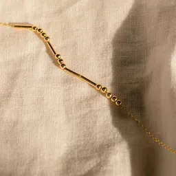 DressBerry Gold-Plated Stainless Steel Artificial Stones & Beads Necklace image 4