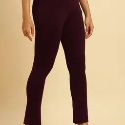 W Women Solid Slim Fit Trousers image 4
