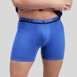 AMUL COMFY Men's Cotton Plain/Solid Multicolor Outer Elastic Front Open Trunks/Underwear - Pack of 4 (#Plain-OE)-picture-21