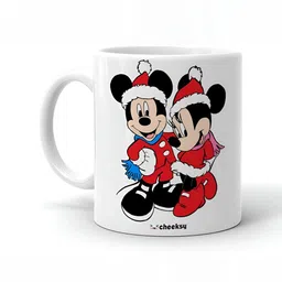Mr UVD White & Red Cartoon Characters Printed Ceramic Glossy Mug 350 ml-picture-22