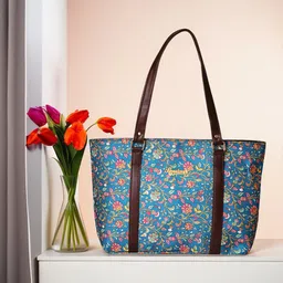 BANDICOOT Geometric Printed Structured Jute Tote Bag-picture-17