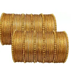 TRIOXY Gold Glass Artificial Stones Bangle image 2