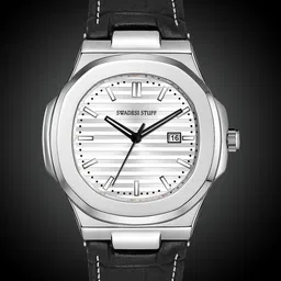 SWADESI STUFF Men Dial & Leather Straps Analogue Watch SDS 164 SILVER-picture-22