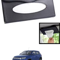 maties Universal Lightweight/Waterproof Leatherite Rectangle Black Tissue For Car-39 Vehicle Tissue Dispenser-picture-11