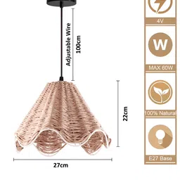 Decazone Beige Iron Ceiling Lamp image 4