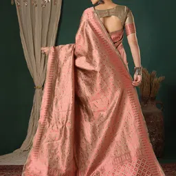 KALINI Woven Design Zari Saree image 3