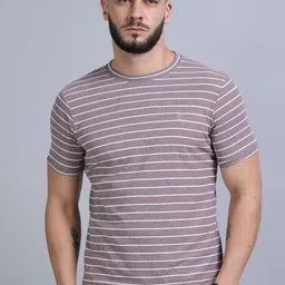 Bushirt Men Striped Round Neck T-shirt-picture-17