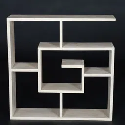 Exotic India White 27" G Pattern Wooden Wall Hanging Shelf image 5