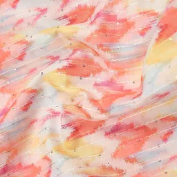 CHILINS Boys Abstract Printed Mandarin Collar Straight Kurta image 2