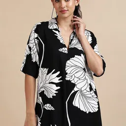 Navibhu Women Floral Printed Regular Kurta with Trousers image 5