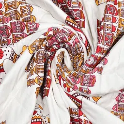 INDRA'S Pink & White Ethnic Motifs Printed Cotton Reversible 150 GSM Heavy Winter Quilt image 5