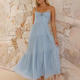 StyleCast Women Solid Tiered Fit & Flare Maxi Dress-picture-40