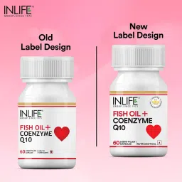 INLIFE Fish Oil Coenzyme Q10 Omega 3 Supplement (Fast Release) - 60 Liquid Filled Capsules image 5