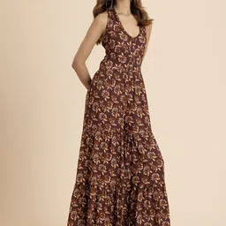 Moomaya Halter Neck Printed Basic Jumpsuit image 3