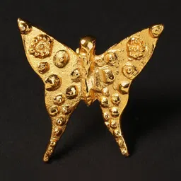 Exotic India Butterfly Brown Brass With Gold-Plated Glossy Wall Hangings image 5