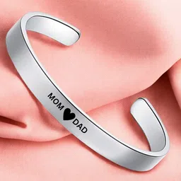 M Men Style Men Silver-Plated Kada Bracelet-image-70