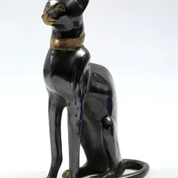 Exotic India Black & Gold Toned Egyptian Cat Brass Figurine Showpiece-image-25