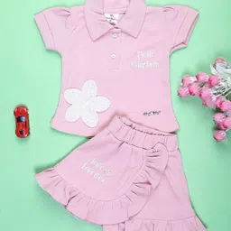 V-Mart Girls Printed T-shirt with Skirt-image-78