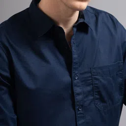 British Club Men's Plus Size Twill Solid Shirt image 3