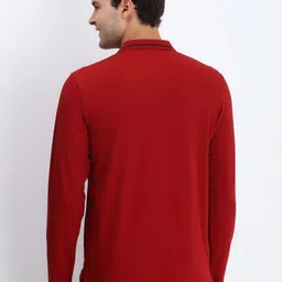 Allen Solly Men Solid Polo Collar Cotton T-shirt image 5