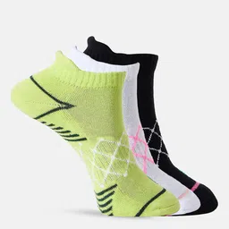 glitchez Women Pack of 3 Cotton Ankle Length Socks-picture-38