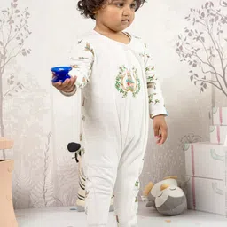 THE BABY TRUNK Unisex Infant Ivory Knitted Star Romper Sleepsuit-picture-10