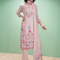 Vishudh Floral Printed Keyhole Neck Straight Kurta With Trouser And Dupatta-picture-48