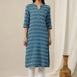 AURELIA Women Dyed Thread Work Kurta-picture-22