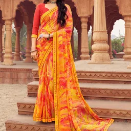DIVASTRI Poly Chiffon Saree-picture-11