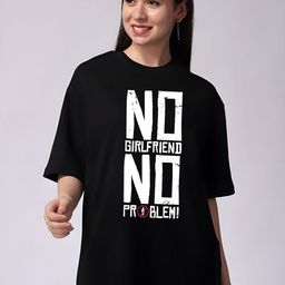 Moda Rapido Women Typography Printed Round Neck Cotton Oversized T-shirt-picture-2