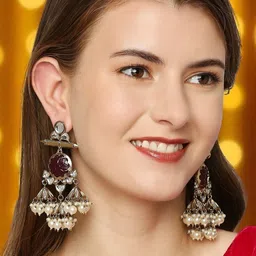 Anouk Women Metal Kundan Jhumkas-picture-39