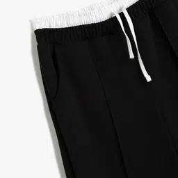 Koton Girls Mid-Rise Pure Cotton Pleated ParallelTrousers image 4