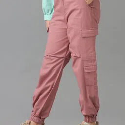 UNDER FOURTEEN ONLY Girls Mid-Rise  Joggers Trousers image 2