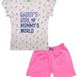 Clothe Funn Boys Round Neck Printed Pure Cotton T-shirt with Shorts-image-69