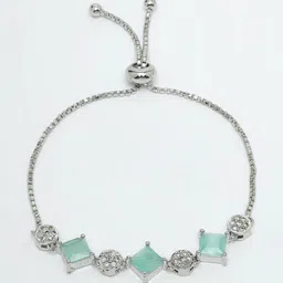 SZN Silver-Plated Cubic Zirconia Stone-Studded Jewellery Set image 4