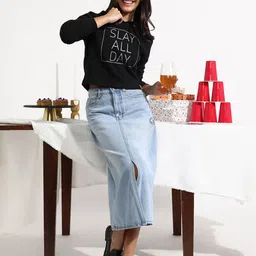Campus Sutra Women Printed Hooded Long Sleeves Sweatshirt-image-75