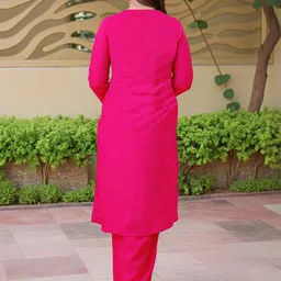 SZN Women Ethnic Motifs Embroidered Kurta with Trousers & Dupatta image 2
