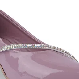 BAESD Girls Pointed Toe Western Embellished Block Heels Pumps image 3