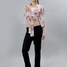 ETRAANA Floral Printed Bralette Crop Top image 3