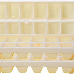 morvi Plastic Aanchal Fridge,Set Of 3 pc, Ice Tray with 14 Cube, Yellow Color Yellow Plastic Ice Cube Tray-picture-27