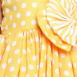 Pink Chick Polka Dot Print Fit & Flare Dress image 3