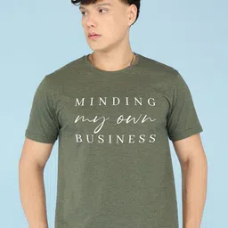 BRAWNY BATTLER Typography Printed Round Neck Short Sleeves Pure Cotton T-shirt image 2