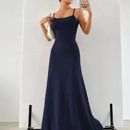 Outzidr Women Shoulder Strap Maxi Dress image 4